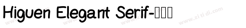 Higuen Elegant Serif字体转换